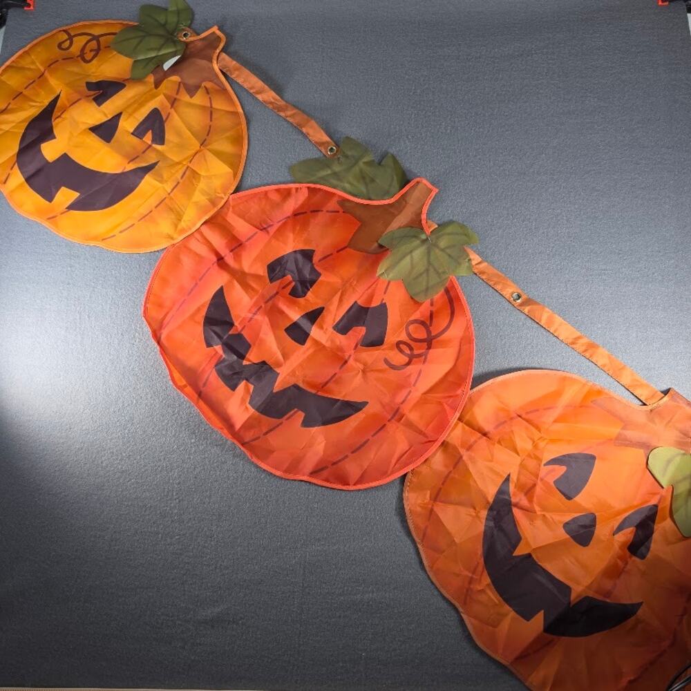 48" Halloween Jack-O-Lantern House Flag Autumn Fall Pumpkins